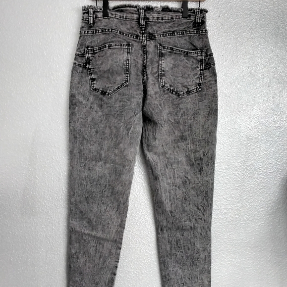 Cupro Bronamina Women's Black Acid Wash Jeans - Picture 2 of 3